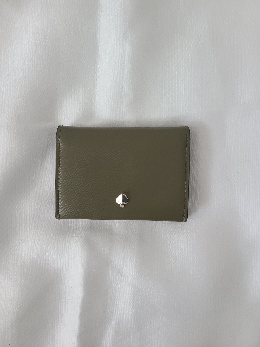 Kate Spade Olive Green Small Fold Wallet Euc